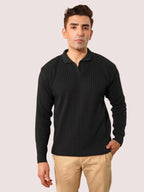 NAPOLI STRIPED COLLAR SWEATER