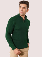 BELLUNO MANDARIN-NECK KNIT ZIP