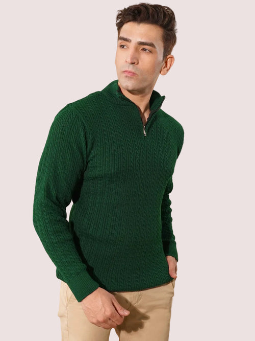 BELLUNO MANDARIN-NECK KNIT ZIP