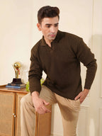 NAPOLI STRIPED COLLAR SWEATER