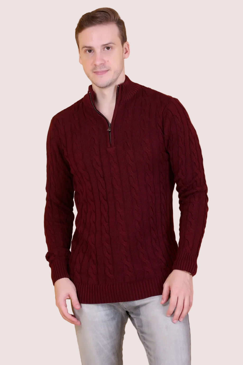 MODENA COTTON HIGH-NECK KNIT
