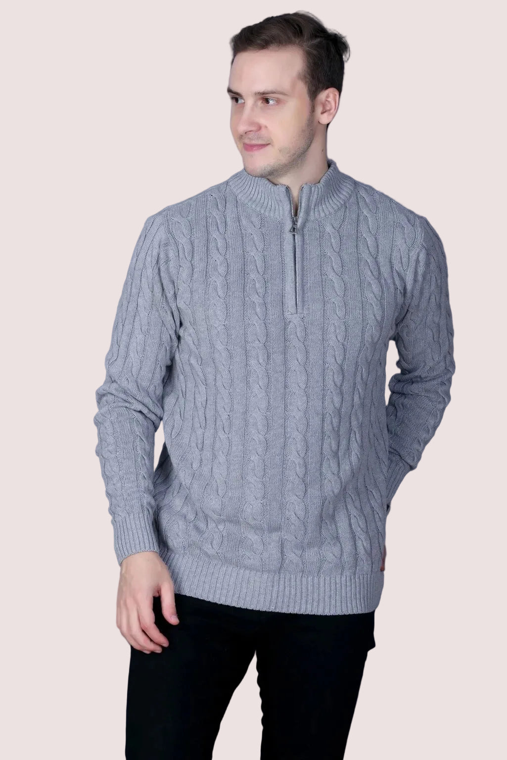 MODENA COTTON HIGH-NECK KNIT