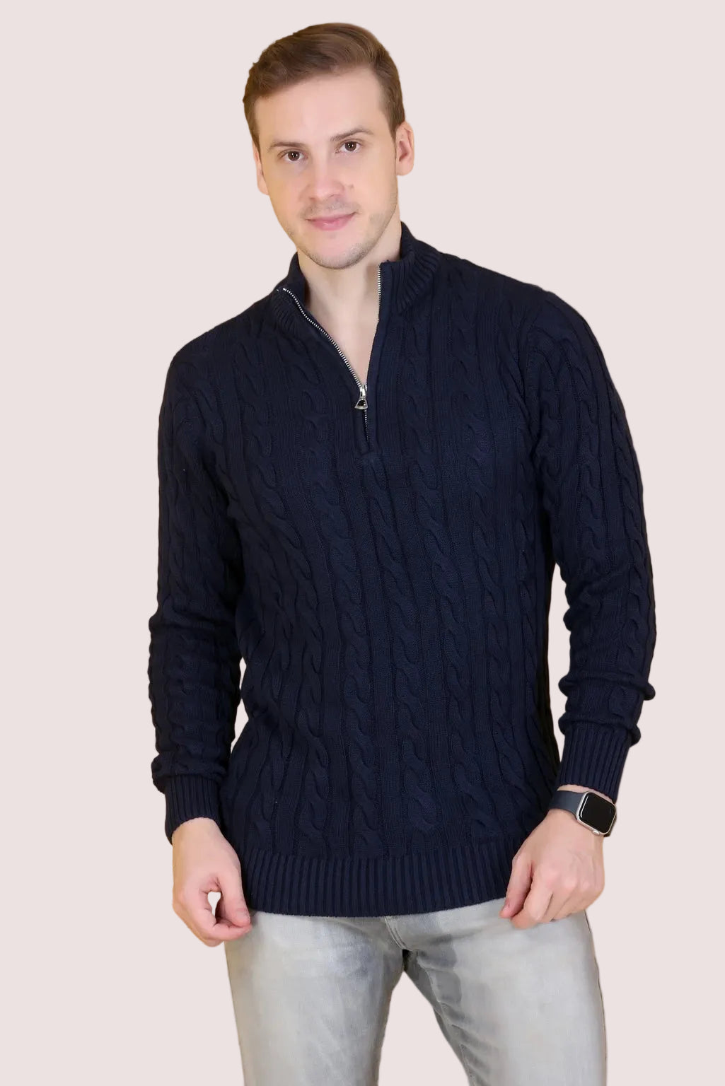 MODENA COTTON HIGH-NECK KNIT