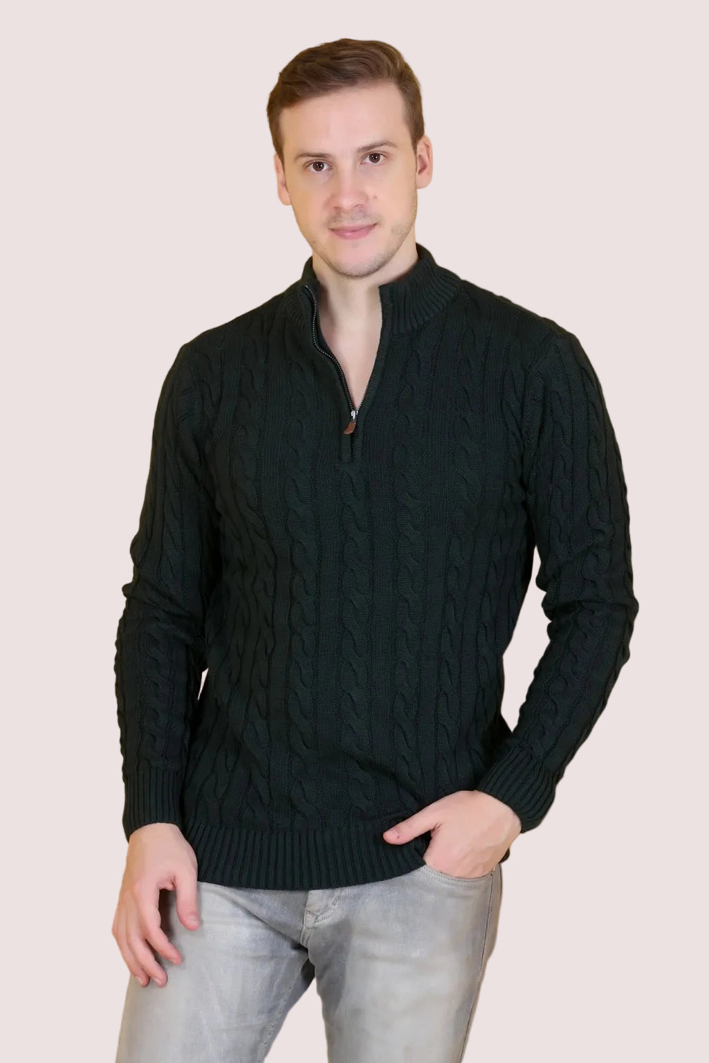 MODENA COTTON HIGH-NECK KNIT